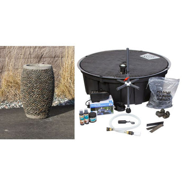 Stoned Urn FNT40539 Ceramic Vase Complete Fountain Kit Vase Fountain Blue Thumb